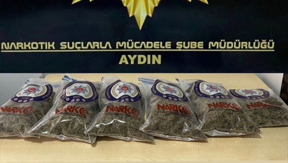 Aydın'da uyuşturucu operasyonunda 3 kilogram esrar ele geçirildi