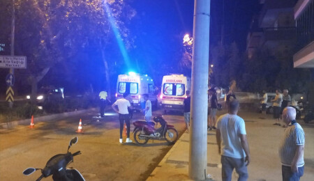 Ödemiş’te motosikletle bisikletin çarpıştığı kazada 2 kişi yaralandı