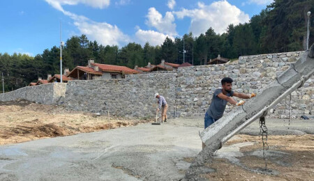 Simav Gölcük Yaylası'nda kır lokantası inşası başladı