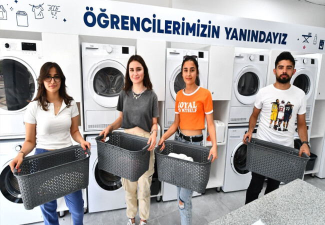 İzmir Büyükşehir’den üniversite öğrencilerine ücretsiz çamaşırhane hizmeti