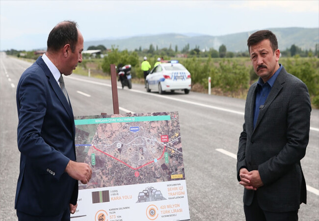 AK Parti'li Dağ, Bergama Çevre Yolu'nda incelemede bulundu