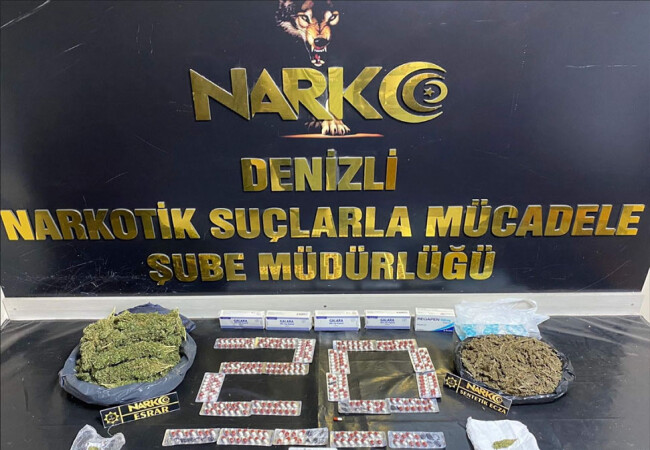 Denizli'de uyuşturucu operasyonunda 4 şüpheli tutuklandı